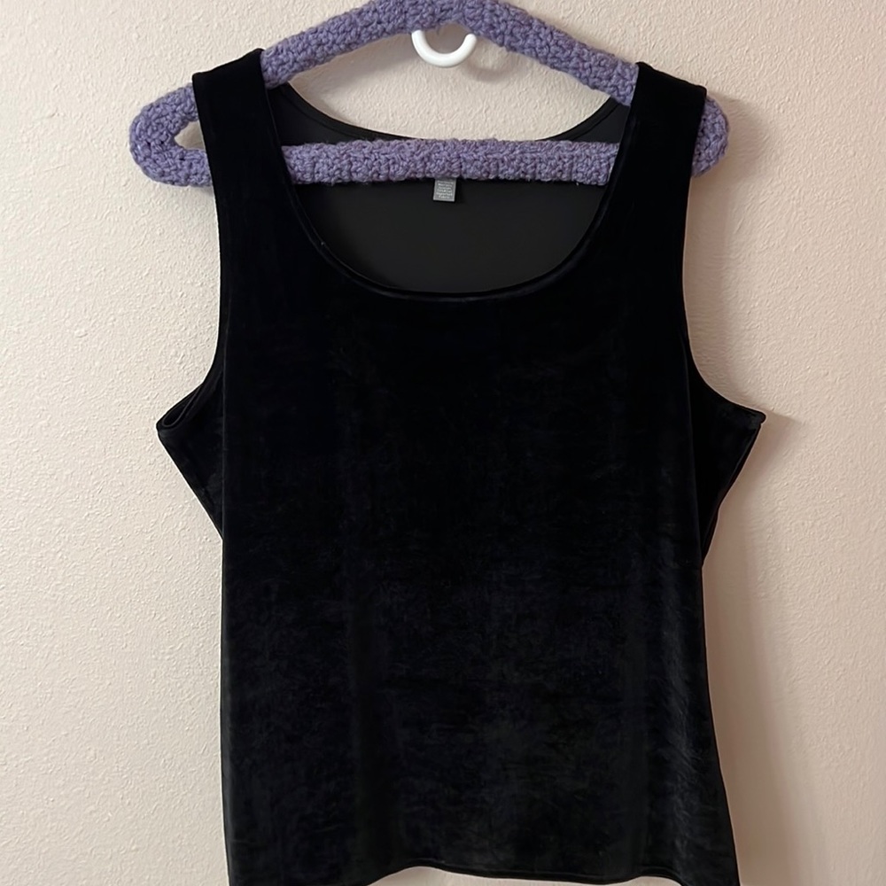 J Jill black velveteen tank, size large